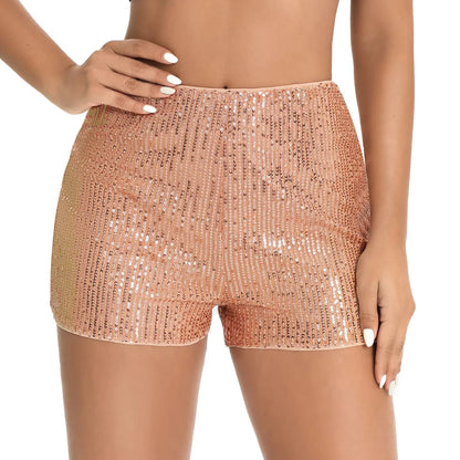 Women’s Sequin High Waist Shorts