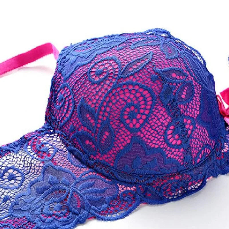 Plus Size Push-Up Lace Bra Set