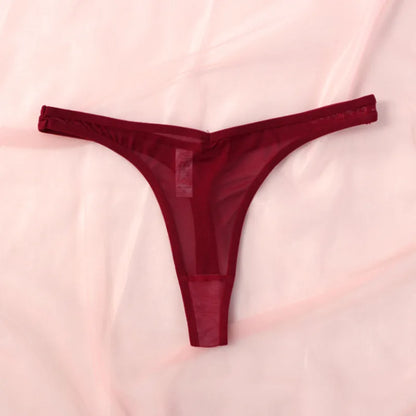 Seamless Translucent Mesh Thongs