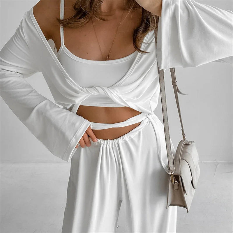 Long Sleeved Pants Set Sleepwear