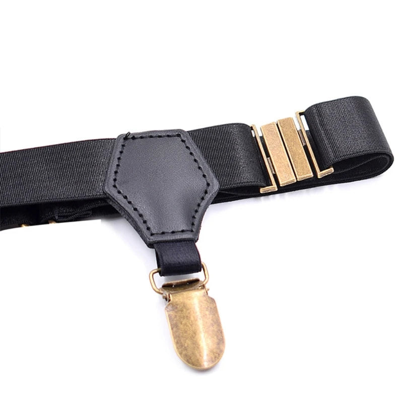 1 Pair Black Socks Suspenders