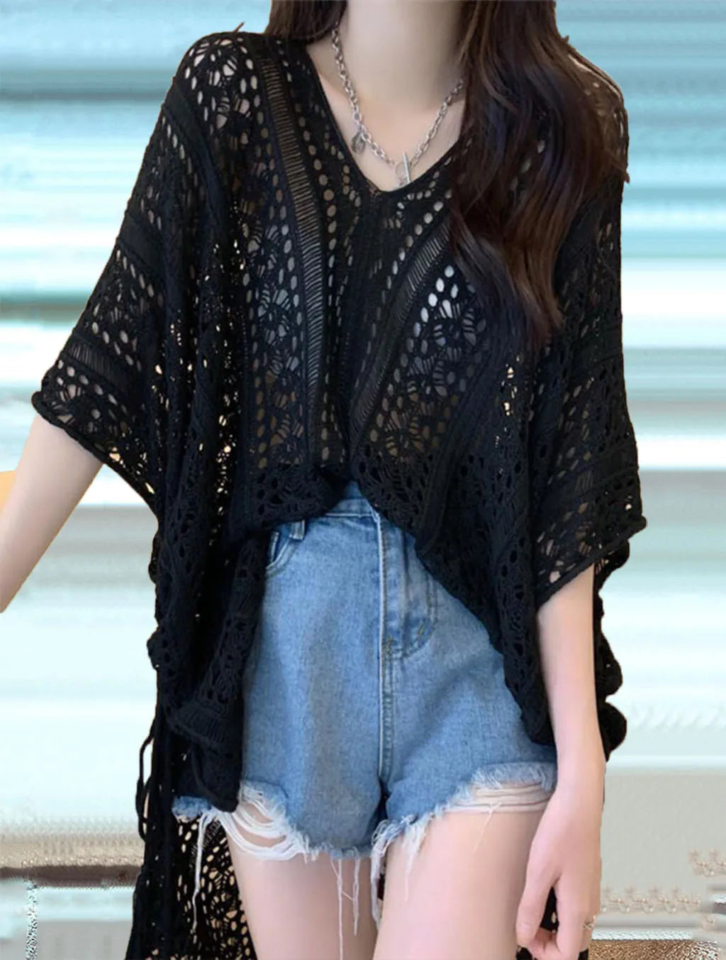 Women's Swimwear Crochet Lace Beach Cover Up