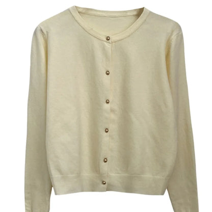 Korean Solid Color Knit Cardigan