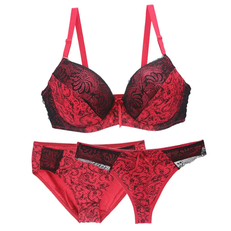3-Piece Seamless Push-Up Bra Set