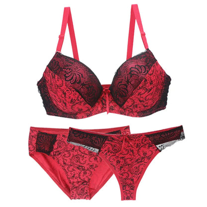 3-Piece Seamless Push-Up Bra Set