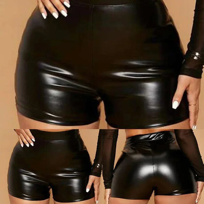 Leather Shorts Tight Black Shorts