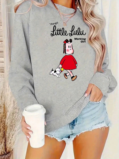 Y2K Graphic Fleece-Lined Women’s Sweatshirt