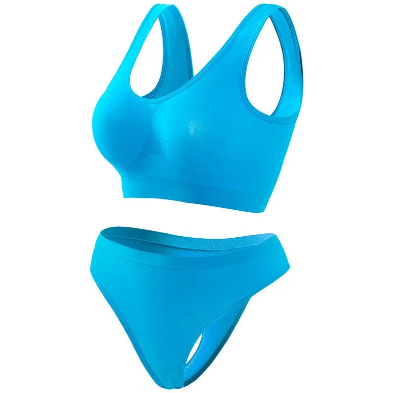 Seamless Wireless Bra & Thong Set