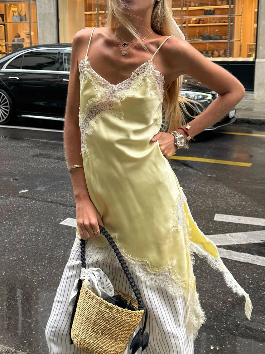 Lace Mini Spaghetti Strap Dress