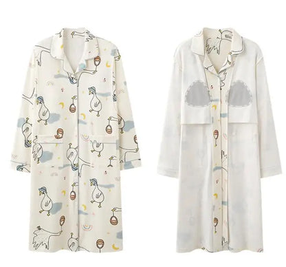 Gown – Long Sleeve Nursing Pajamas