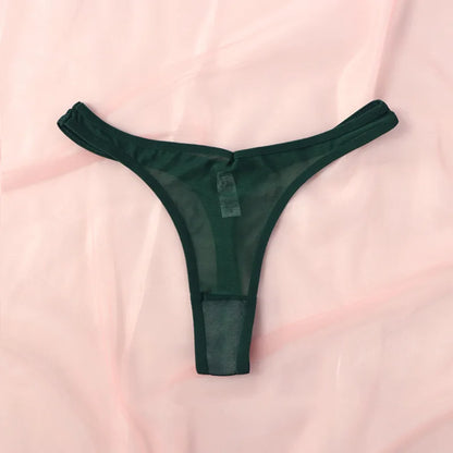 Seamless Translucent Mesh Thongs