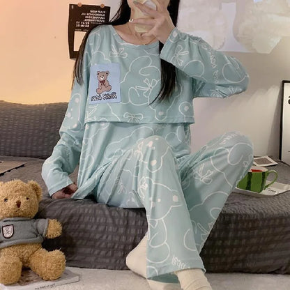 2-Piece Maternity Breastfeeding Pajamas Set