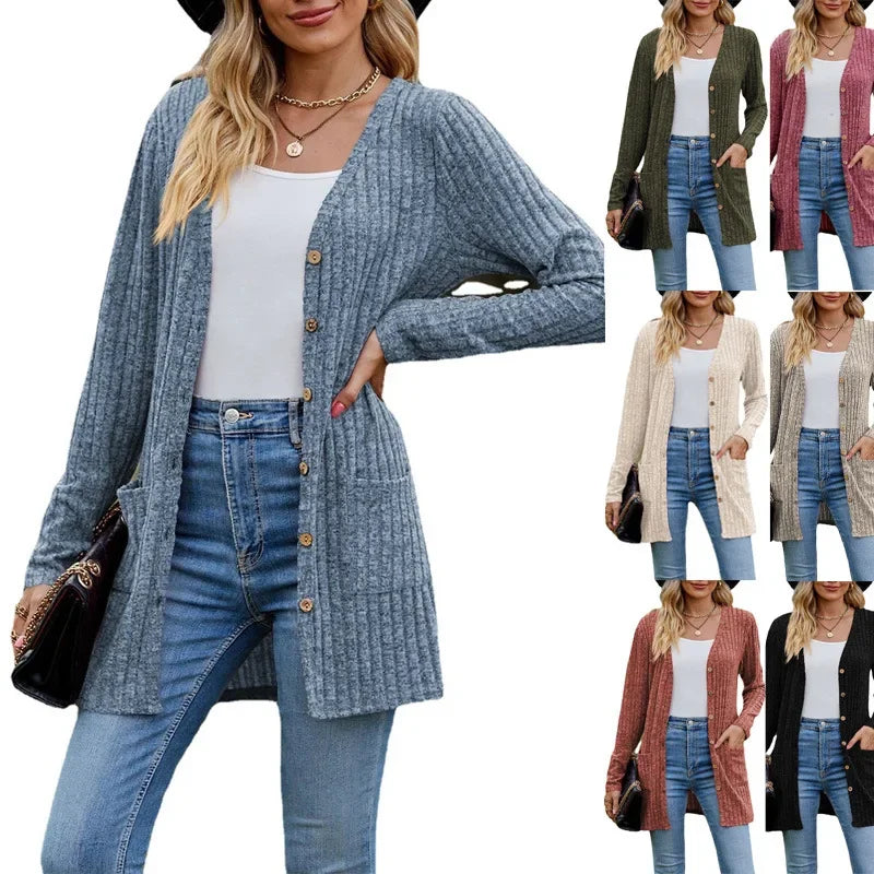 Ladies Casual Extensions Cardigan Jacket Coat