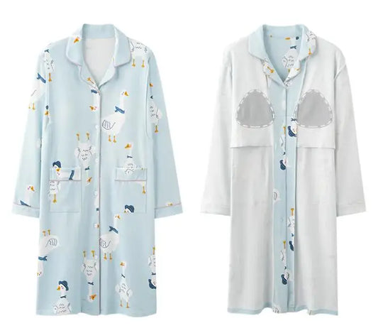 Gown – Long Sleeve Nursing Pajamas