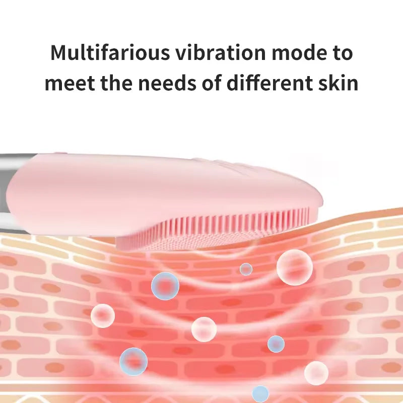 Electric Silicone Ultrasonic Facial Brush