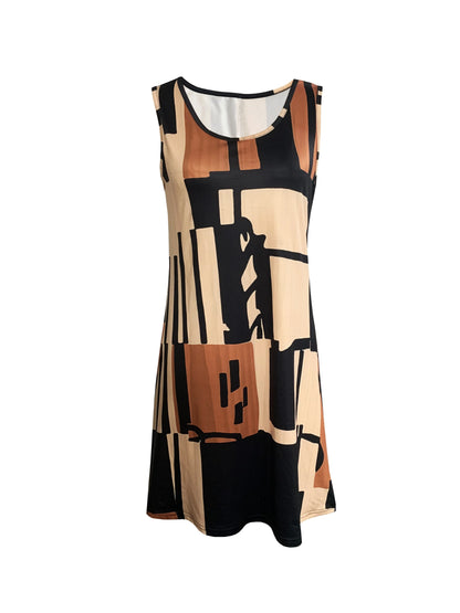 Women’s Boho Geometric Midi Dress