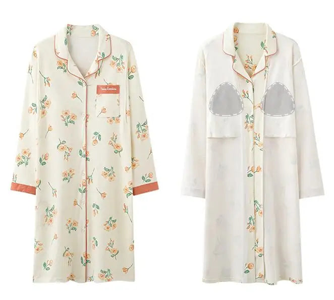 Gown – Long Sleeve Nursing Pajamas