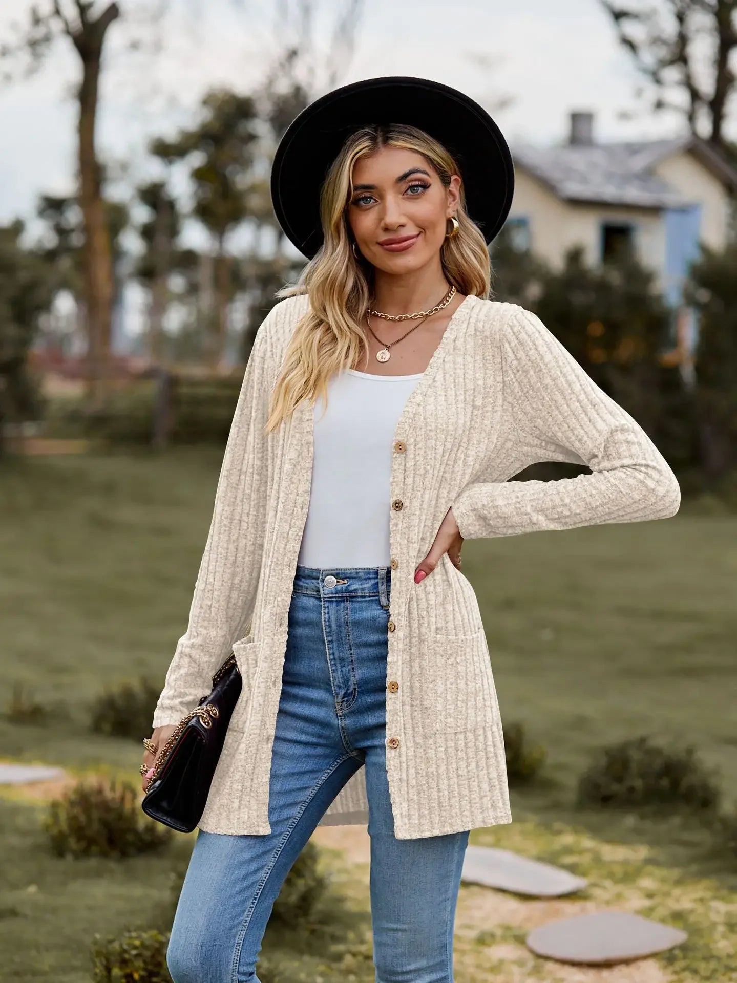 Ladies Casual Extensions Cardigan Jacket Coat