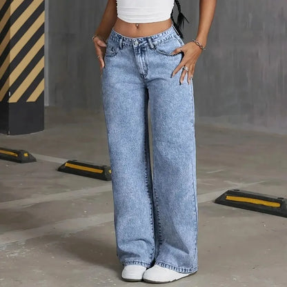 Women’s High-Waist Denim Wide Leg Jeans