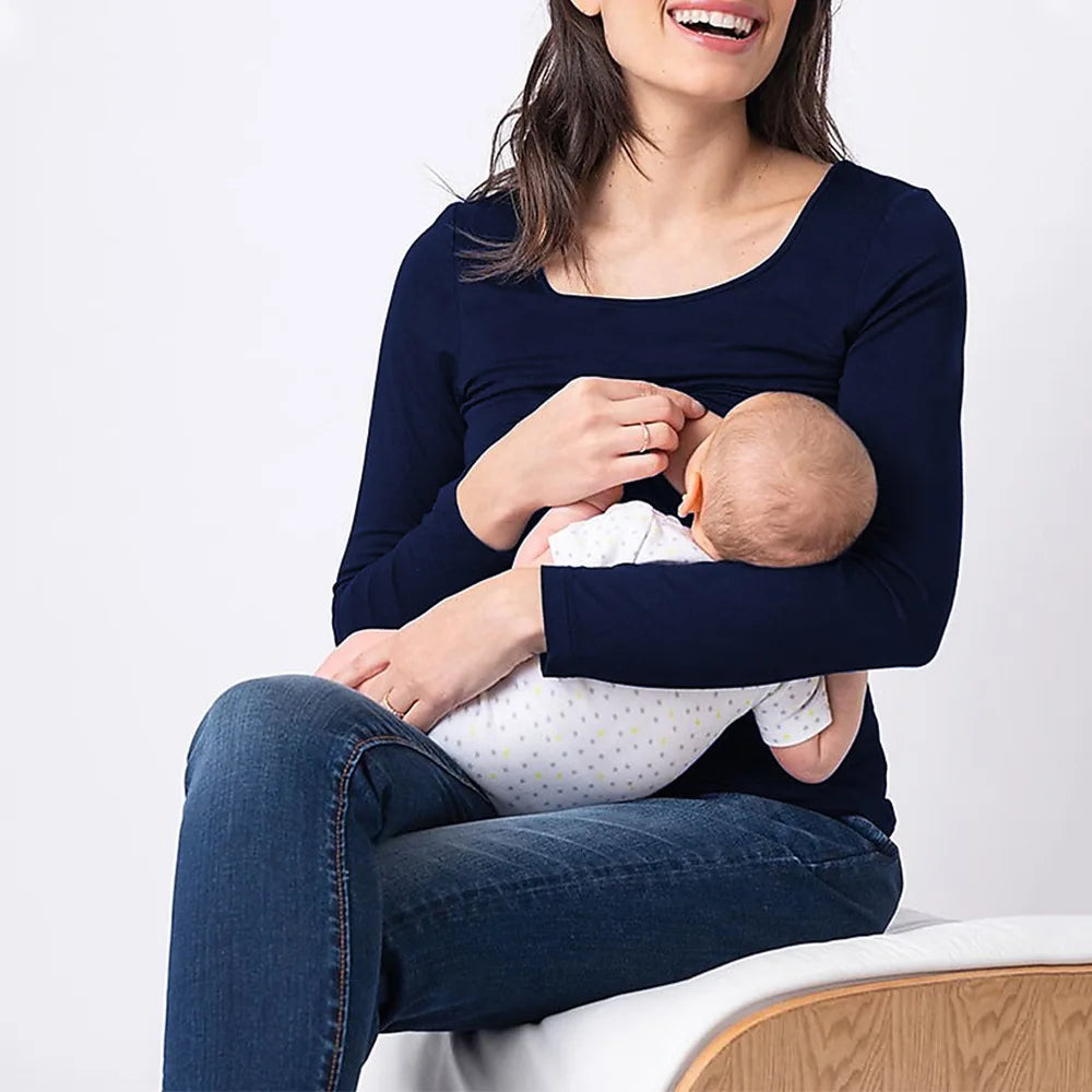 Long Sleeve Breastfeeding Tee