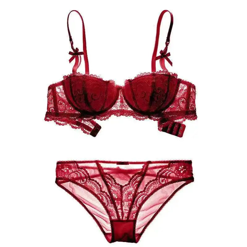 French Lace Minimalist Half-Cup Bra