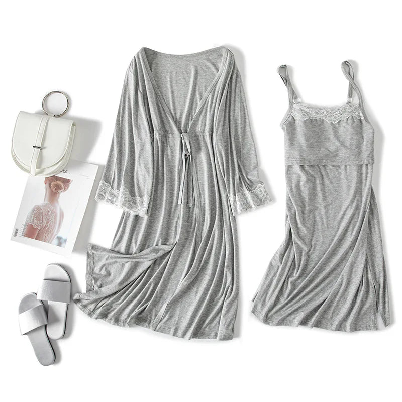 2PCS Maternity Nursing Pajama Set
