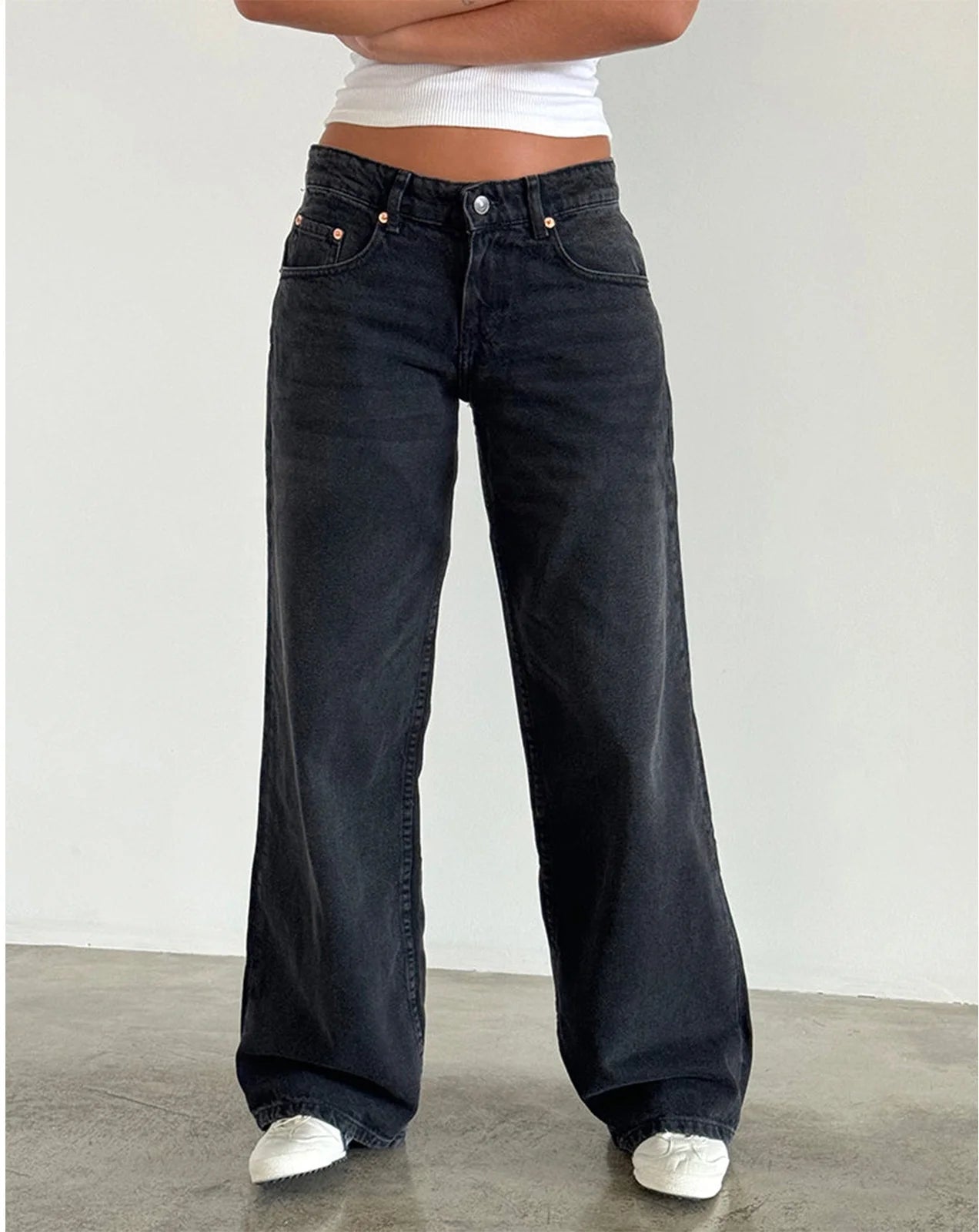 Retro Y2K High Waist Wide Leg Jeans