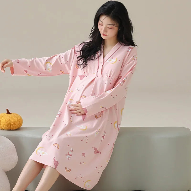 Gown – Long Sleeve Nursing Pajamas