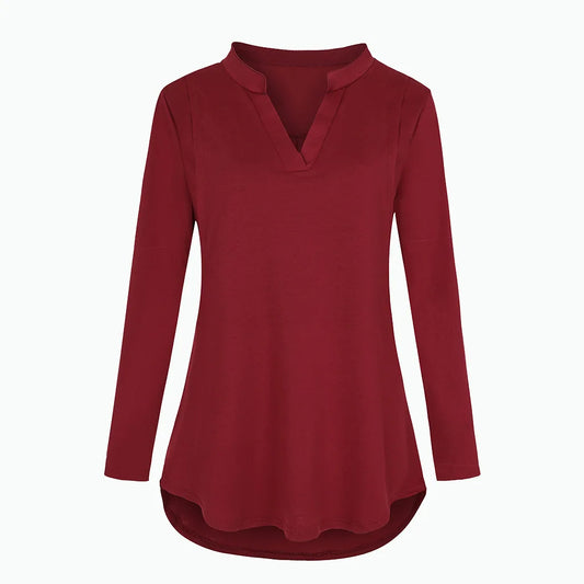 Striped V-Neck Nursing Blouse