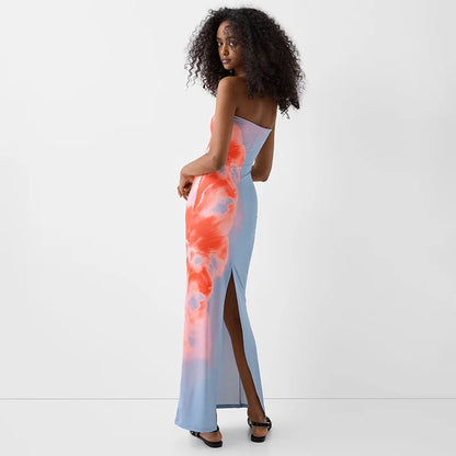 Sexy Backless Tube Maxi Dress