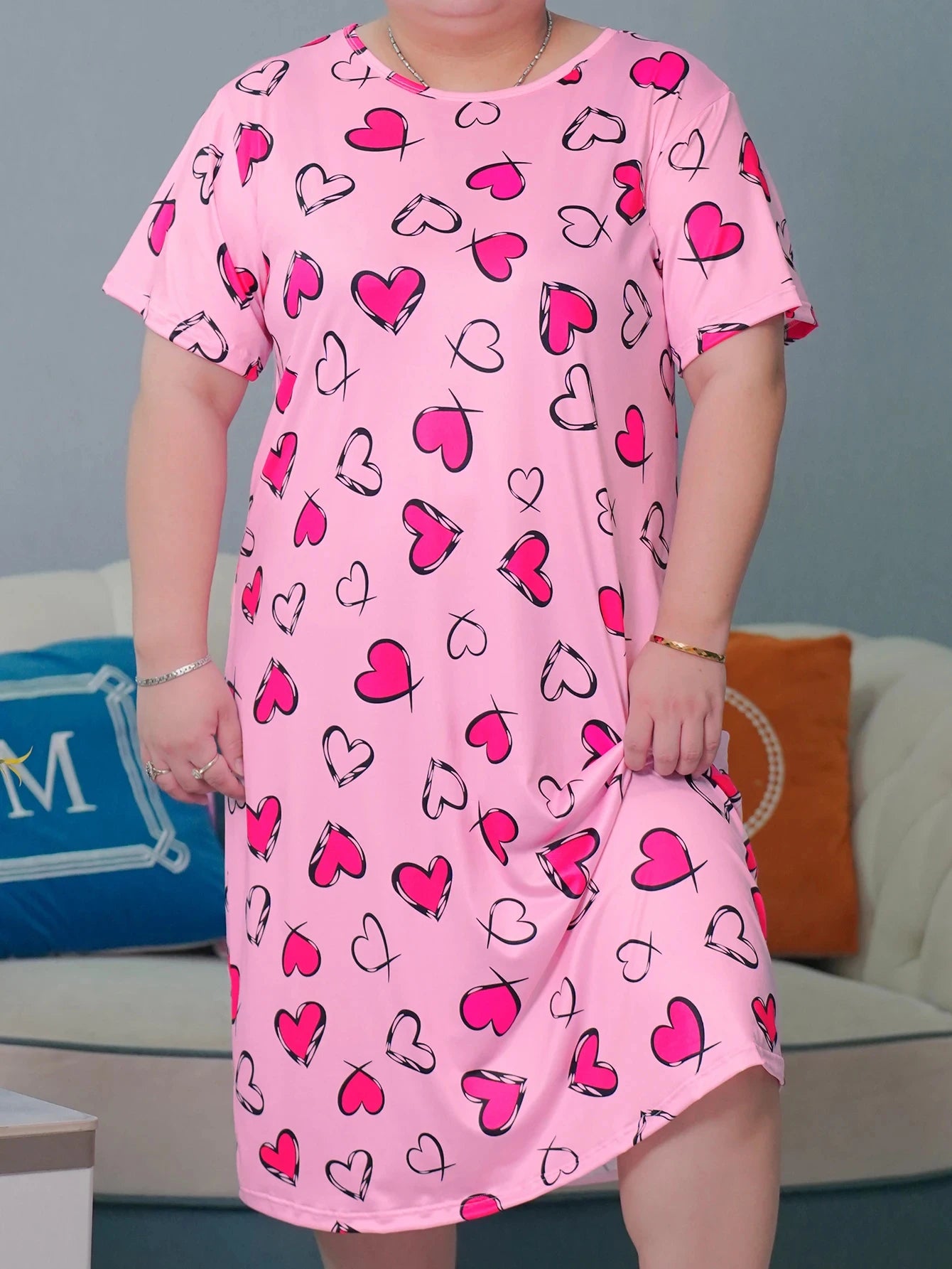Plus Size Cartoon Heart Dress