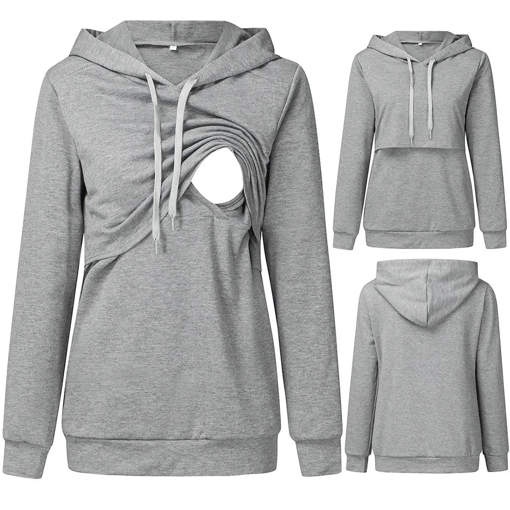 Maternity Nursing Hoodie with Pocket
