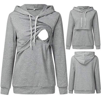 Maternity Nursing Hoodie with Pocket