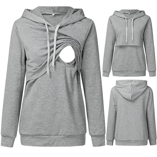 Maternity Nursing Hoodie with Pocket