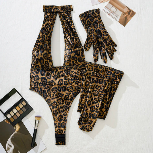 Sexy Leopard Print Lingerie Set