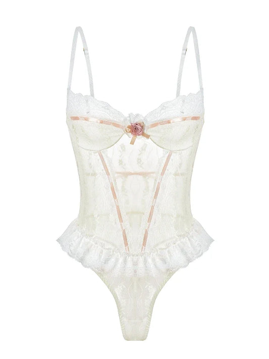 Vintage Lace Halter Bodysuit