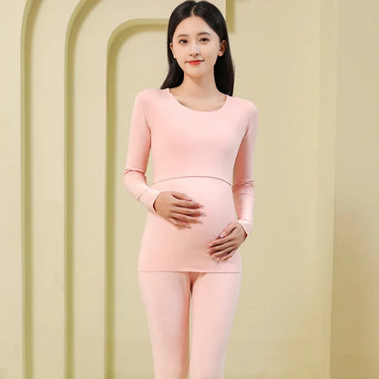 2PCS Maternity Spring Long-Sleeve Pajama Set
