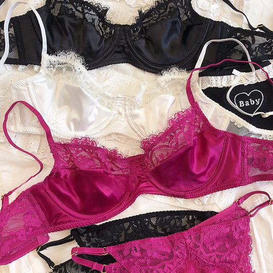 Ultra-Thin French Lace Bra & Thong Set