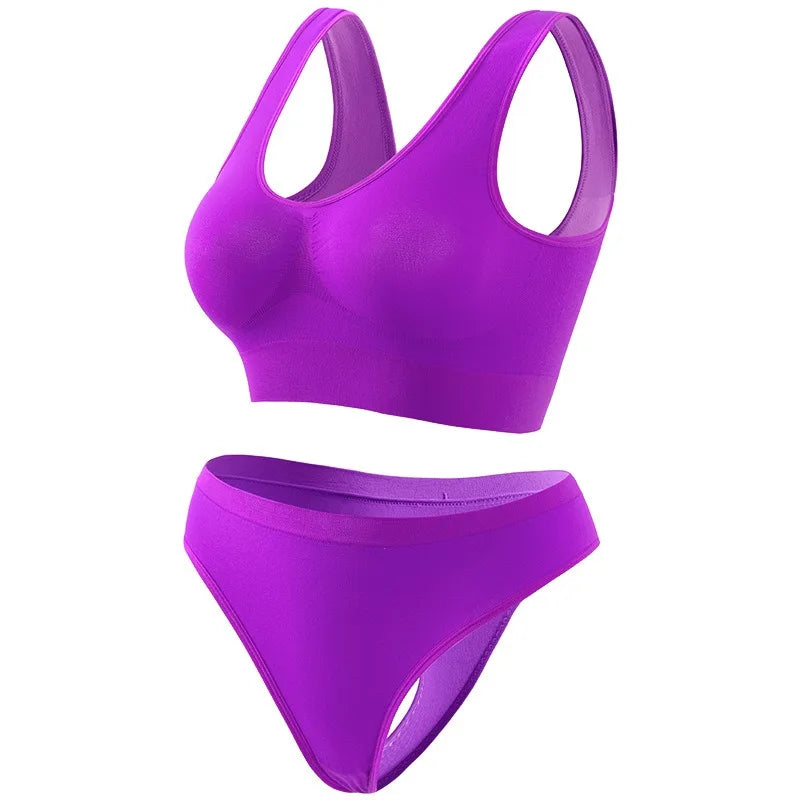 Seamless Wireless Bra & Thong Set