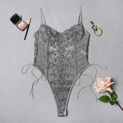 Lace Embroidered Lingerie Jumpsuit
