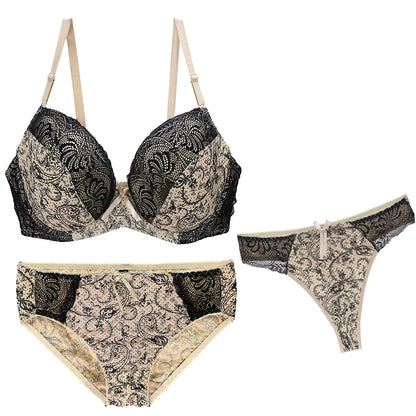3-Piece Seamless Push-Up Bra Set