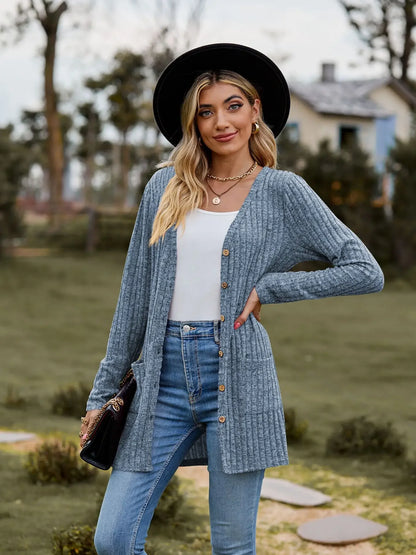 Ladies Casual Extensions Cardigan Jacket Coat
