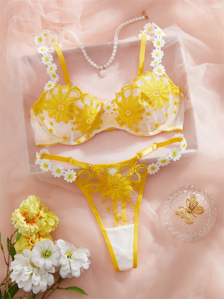 Fairy Floral Lace Erotic Lingerie Set