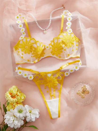 Fairy Floral Lace Erotic Lingerie Set