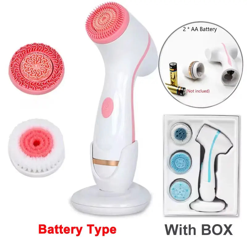 3-in-1 Electric Sonic Facial Cleansing Brush