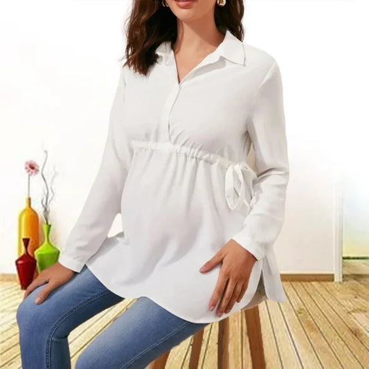 V-Neck Long Sleeve Maternity Top