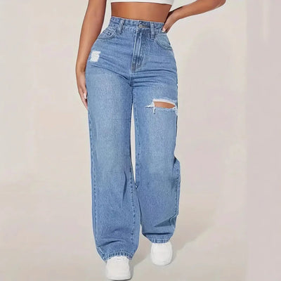 Women’s High Waist Wide Leg Mom Jeans