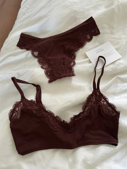Backless Lace Lingerie Set