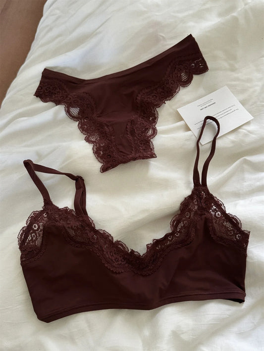 Backless Lace Lingerie Set