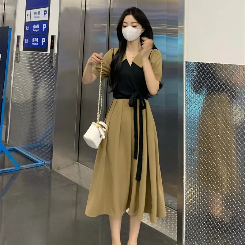 Slim Fit Ruched Satin Midi Dress